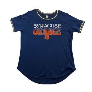 Vintage Syracuse Orange T Shirt Womens L Blue Sideline Apparel Short Sleeve